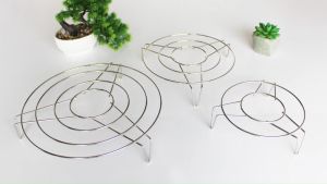 STAINLESS POT STAND WITH 3 DIFFERENT SIZES patungan stainless steel metal stand
