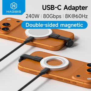 Hagibis | Hagibis Magnetic Adapter Ring for Phone and Tablet Charging Port Type-C Plug Conventer 240W Cable for iPhone 17 Pro iPad Magsafe