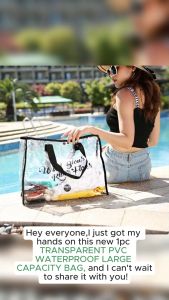 1pc PvC Waterproof  wash bag transparent large capacity light weight