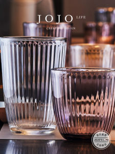 Cốc Thủy Tinh Đựng Trà Chịu Nhiệt JOJOS L. PD Domain Đồ Dùng Nhà Bếp Đơn Giản Màu Sắc Cốc Thủy Tinh Đựng Nước Cho Gia Đình Mới