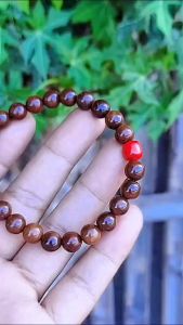 Gelang Kaoka Turky Kombinasi Batu Read Koral Marjan Original Size 8mm Isi 24 Butir - Bracelets