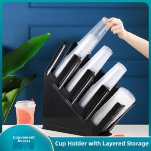 Cup Organizer Storage Shelf Plastic