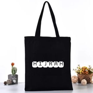 ToteBag Resleting Kanvas Kapasitas Besar Muat Laptop