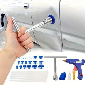 Bộ Dụng Cụ Sửa Chữa Vết Lõm Xe Hơi - Bộ Dụng Cụ Loại Bỏ Vết Lõm Thân Xe Chữ T Với Nhiều Kích Cỡ Cốc Hút Bộ Dụng Cụ Sửa Chữa Vết Lõm Kim Loại Tấm Ô Tô