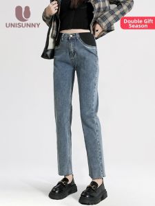 unisunny | Maternity Comfortable Spring Fall Straight Leg Jeans