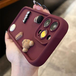 Creative Cute 3D Silicone Phone Case for Vivo IQOOneo9 Coffee Bear Design Soft Protective Cover Compatible with Multiple Models