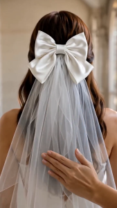 Korean Style Bridal Veil Easy Wear Wedding Veil 70Cm Short Length Bachelorette Party Supplies