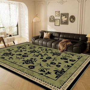 AYIJIE | Vintage Green Thick Large Area Carpet