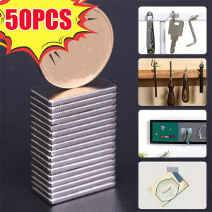 50ชิ้นบล็อก NdFeB แม่เหล็กนีโอดิเมียมสี่เหลี่ยม N35หายากโลกแม่เหล็กคงทนแข็งแรงแรงสูงสำหรับไวท์บอร์ดตู้เย็นงานฝีมือแบบ DIY กระดานแม่เหล็กใช้ในสำนักงานโรงเรียนการใช้งานที่หลากหลาย