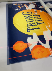 (Tặng đinh móc+keo dán) Phông nền tranh vải treo tường backdrop Tết Trung Thu Tranh Trung Thu có tranh khổ lớn