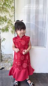 JADE Dress Cheongsam Baju Pakaian Imlek Perempuan Cewek Lucu Murah Terlaris COD Berkualitas Owen Baby Shop