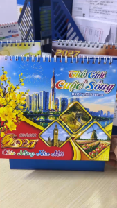 Lịch Để Bàn 13 Tờ In 2 Mặt Kích Thước 19x22cm Lịch Tết 2027 Cao Cấp An Khang - Thế Giới Cuộc Sống