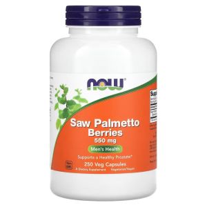 NOW Foods Saw Palmetto Extract 550mg 250 Capsules USA Imported Natural Plant Extract Men Health Supplement Prostate Support Daily Wellness Softgel Capsule