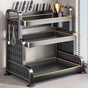 Quality Kitchen Multi-Function Spice Rack Salt Seasoning Jar Storage Box Spice Organizer Shelf Durable ABS Stainless Steel