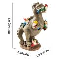 6 ''ไดโนเสาร์กิน Gnomes Garden Decor Garden Gnome รูปปั้นตกแต่งกลางแจ้งสําหรับกลางแจ้งรูปปั้นสําหรับลานสนามหญ้า Yard Art ตกแต่ง. 