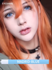 Eyeshare Blue/Green Softlens Blue 1Pasang 14.0mm-14.5mm Cosplay Lensa Kontak Warna Halloween Softlen