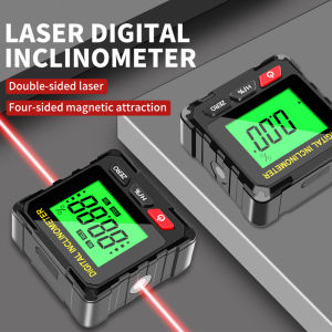 Pocket Digital Protractor Inclinometer Professional Display Angle Gauge 360 Degree USB Magnetic Electronic Laser Level Ruler