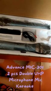 Advance Microphone Profesional MIC-301 Dual Wireless Double UHP Microphone System Suara Jernih
