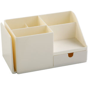 Student Dormitory Desk Multi-Functional Storage Rack Pen Box Stationery Organizer Exam Essential Plastic Japanese Style Pure Color