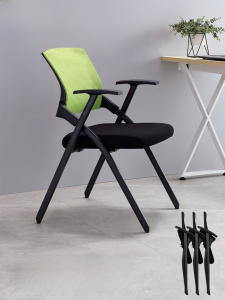 Breathable Folding Training Chair with Writing Board Modern Style Office Meeting Chair Comfortable Backrest Desk Chair