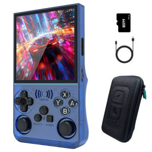 GAMINJA ANS13 4.0 Inch IPS Screen Retro Handheld Video Game Console 15000+ Games Built-in Linux Free Portable Bag