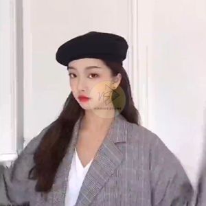 Topi Baret Korea Wanita Dewasa Gaya Retro Octagonal Fashion Kekinian Aksesoris Perempuan import BRT1