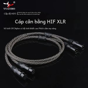 YYAUDIO Hifi 2XLR Cáp Âm Thanh 4N OFC 3 Pin XLR Nam Đến Nữ Dây Âm Thanh Cao Cấp Cho Micro Trộn Loa Ứng Dụng
