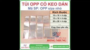 [Size nhỏ] 100 gram túi OPP có keo dán loại trong suốt - Chất liệu nilon dai bóng đẹp chắc chắn cho bạn an tâm đóng hàng