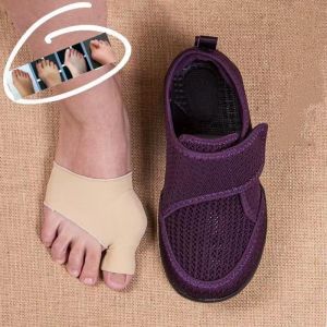 Size 35-44 Summer Loose Diabetic Shoes Women Wide Feet Swollen Elderly Walking Shoes Hallux valgus Adjusting Soft Comfortable Mom Shoes