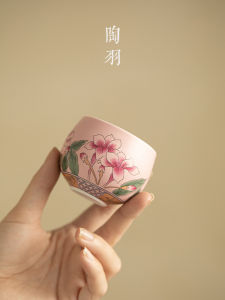 Modern Simple Ceramic Tea Cup Gongfu Tea Set Owner Cup Personal Specialty Drinking Cup Observing Lotus Dragon Egg Cup