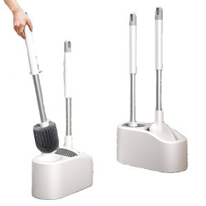 Household Toilet Brush No Dead Angle Bathroom Wall Mounted Toilet Bowl Drainable Storage Cleaning Toilet Gadgets Floor Brush