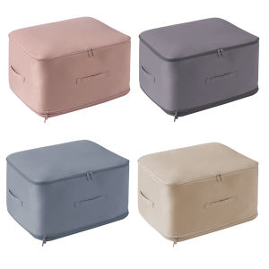 Blanket Storage Container Quilt Storage Bag Dual Zipper for Bedroom Wardrobe
