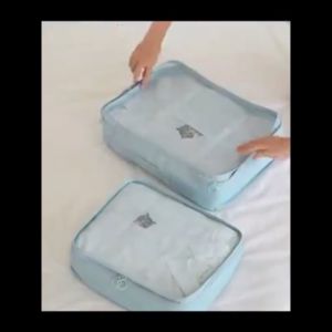 7 in 1 Organizer Bag Clothes Travel Organizer Travel Organizer Set Travel Luggage Suitcase Organizer storage bag set pouches for clothes Travel Bag Clothes Storage Set Thickened Zip Lock Waterproof and Dustproof cosmetic wash trolley travel bags