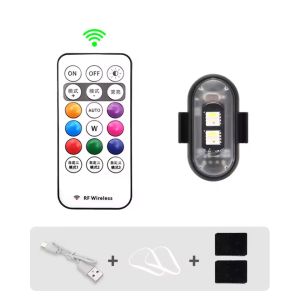 6PCS LED Car Strobe Lights Motorcycle LED Flash Position Wireless Light Aircraft Airplane Helicopter Warning Lights Accessories