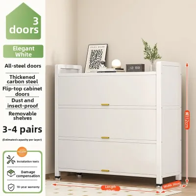 DIBIOU | Dustproof Large Capacity Steel Shoe Cabinet