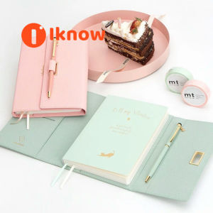 ฉันรู้ว่าโน้ตบุ๊ค A5ใหม่สมุดบันทึกและปากกามาการองสดชุดสมุดบันทึกด้วยปากกา