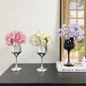 กระถางlass Flower ดอกไม้เทียม ช่อดอกไม้ ตกแต่งโต๊ะอาหาร กระถางดอกไม้ขนาดใหญ่ กระถางดอกไม้เทียม กระถางดอกไม้ที่มีชื่อเสียง