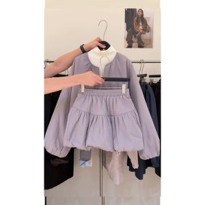 YINGKETUO | Korean Style Princess Fall Winter Womens Outfit Set