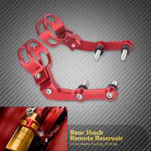 Mactions | Motorcycle Shock Absorber Remote Reservoir Mounts Bracket For Harley Touring FLHTK Electra Street Road Glide Road King FLH 14-Up
