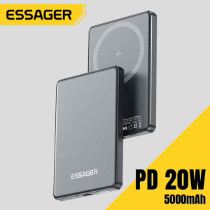 Essager pd20w 5000mAh sạc dự phòng USB-C Type-C sạc không dây sạc dự phòng cho iPhone Samsung Huawei Xiaomi