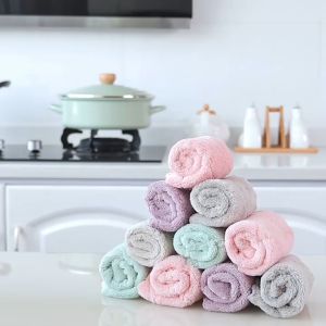 HOMESS Super Absorbent Microfiber Kitchen Dish Cloth High-efficiency Tableware Household Cleaning Towel Kain Dapur