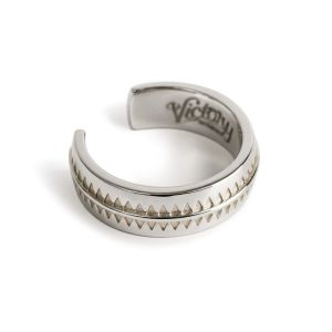 American Vintage Navajo White Brass Open Ring for Men