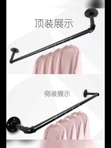 Balcony clothes drying pole simple fixed clothes hanger indoor outdoor single pole clothing rack floating window rack