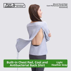 UPcosy | Chest Pad Sun Bathing Large Back Exposure Long Sleeve T-Shirt