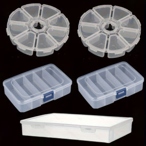 3 Style Transparent Plastic Storage Jewelry Box Compartment Adjustable Container Storage Boxes Beads Ring Earring Organizer Case