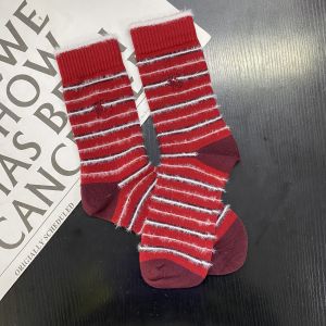 New Year Red Socks Womens Embroidered Lucky Character Mid-Calf Fashionable Luxury Internet Famous Trendy Socks Chinese Style