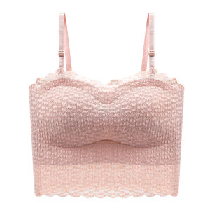 Miiow | Wireless Strapless Bra Womens Gathered Small Chest Anti-Slip Wrap Chest Anti-Light Seamless Tube Top Inner Wear Beautiful Back Bra