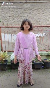 Dress Anak Perempuan Aurora Slayer Selendang Tk Sampai sd usia 5 sampai 6 tahun