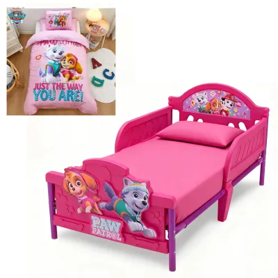 Delta Kids Bed Paw Patrol Princess Fence Single Bed Modern Simple Style Storage Space Children Furniture Home Use Girls Bed