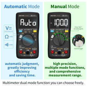 ZT-102A Digital multimeter auto ranging Multimeter Smart+Automatic Range 6000 Counts multimeter diode